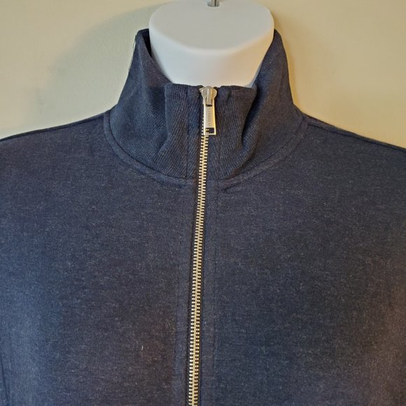 CALVIN KLEIN PLUS SIZE ZIP INDIGO HEATHER JACKET - Picture 3 of 6